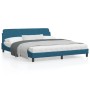 Estructura de cama con cabecero terciopelo azul 180x200 cm de , Camas y somieres - Ref: Foro24-373236, Precio: 163,13 €, Desc...