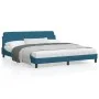 Estructura de cama con cabecero terciopelo azul 180x200 cm de , Camas y somieres - Ref: Foro24-373236, Precio: 155,57 €, Desc...