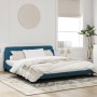 Estructura de cama con cabecero terciopelo azul 180x200 cm de , Camas y somieres - Ref: Foro24-373236, Precio: 163,13 €, Desc...