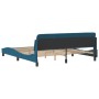 Estructura de cama con cabecero terciopelo azul 180x200 cm de , Camas y somieres - Ref: Foro24-373236, Precio: 163,13 €, Desc...