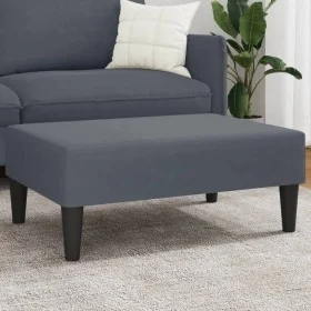 Dark gray velvet footstool 77x55x31 cm by , Ottomans - Ref: Foro24-379558, Price: 55,91 €, Discount: %