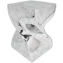 Taburete/mesa auxiliar retorcida aluminio plateado en Mesas auxiliares | Comprar online en Foru.es