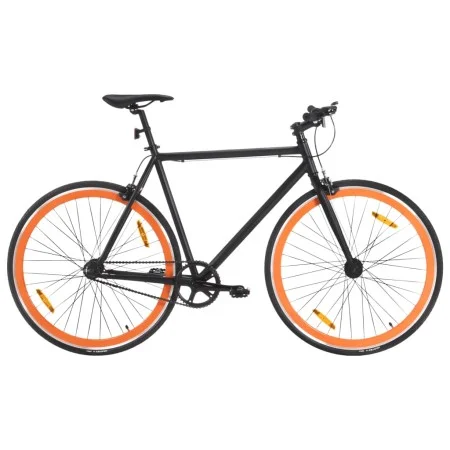 Bicicleta de piñón fijo negro y naranja 700c 55 cm de , Bicicletas - Ref: Foro24-92253, Precio: 303,66 €, Descuento: %