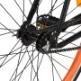 Bicicleta de piñón fijo negro y naranja 700c 55 cm de , Bicicletas - Ref: Foro24-92253, Precio: 303,66 €, Descuento: %