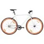 Bicicleta de piñón fijo blanco y naranja 700c 51 cm de , Bicicletas - Ref: Foro24-92264, Precio: 273,57 €, Descuento: %