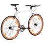 Bicicleta de piñón fijo blanco y naranja 700c 51 cm de , Bicicletas - Ref: Foro24-92264, Precio: 273,57 €, Descuento: %