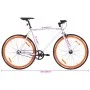 Bicicleta de piñón fijo blanco y naranja 700c 51 cm de , Bicicletas - Ref: Foro24-92264, Precio: 273,57 €, Descuento: %