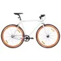 Bicicleta de piñón fijo blanco y naranja 700c 59 cm de , Bicicletas - Ref: Foro24-92266, Precio: 285,77 €, Descuento: %
