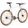 Bicicleta de piñón fijo blanco y naranja 700c 59 cm de , Bicicletas - Ref: Foro24-92266, Precio: 285,77 €, Descuento: %