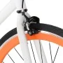 Bicicleta de piñón fijo blanco y naranja 700c 59 cm de , Bicicletas - Ref: Foro24-92266, Precio: 285,77 €, Descuento: %