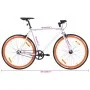 Bicicleta de piñón fijo blanco y naranja 700c 59 cm de , Bicicletas - Ref: Foro24-92266, Precio: 285,77 €, Descuento: %