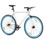 Bicicleta de piñón fijo blanco y azul 700c 59 cm de , Bicicletas - Ref: Foro24-92272, Precio: 283,60 €, Descuento: %