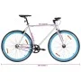 Bicicleta de piñón fijo blanco y azul 700c 59 cm de , Bicicletas - Ref: Foro24-92272, Precio: 281,03 €, Descuento: %