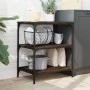 Carrito de cocina madera de ingeniería marrón roble 60x41x76 cm de , Carros de cocina y comedor - Ref: Foro24-842305, Precio:...
