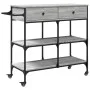 Carrito de cocina madera ingeniería gris Sonoma 105x42x95 cm de , Carros de cocina y comedor - Ref: Foro24-842379, Precio: 12...