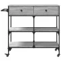 Carrito de cocina madera ingeniería gris Sonoma 105x42x95 cm de , Carros de cocina y comedor - Ref: Foro24-842379, Precio: 12...