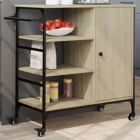 Sonoma engineered wood kitchen cart 87.5x38.5x84.5 cm by , Kitchen and dining carts - Ref: Foro24-842387, Price: 105,69 €, Di...