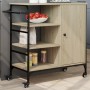 Carrito de cocina madera ingeniería Sonoma 87,5x38,5x84,5 cm de , Carros de cocina y comedor - Ref: Foro24-842387, Precio: 10...