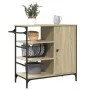 Carrito de cocina madera ingeniería Sonoma 87,5x38,5x84,5 cm de , Carros de cocina y comedor - Ref: Foro24-842387, Precio: 10...