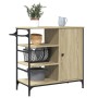 Carrito de cocina madera ingeniería Sonoma 87,5x38,5x84,5 cm de , Carros de cocina y comedor - Ref: Foro24-842387, Precio: 10...