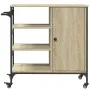 Carrito de cocina madera ingeniería Sonoma 87,5x38,5x84,5 cm de , Carros de cocina y comedor - Ref: Foro24-842387, Precio: 10...
