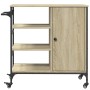 Carrito de cocina madera ingeniería Sonoma 87,5x38,5x84,5 cm de , Carros de cocina y comedor - Ref: Foro24-842387, Precio: 10...