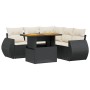 Set de sofás de jardín 6 piezas y cojines ratán sintético negro de , Conjuntos de jardín - Ref: Foro24-3272190, Precio: 412,1...