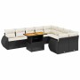 Set de sofás de jardín 10 pzas cojines ratán sintético negro de , Conjuntos de jardín - Ref: Foro24-3272351, Precio: 612,70 €...
