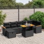Set de sofás de jardín 8 piezas y cojines ratán sintético negro de , Conjuntos de jardín - Ref: Foro24-3276044, Precio: 534,8...
