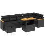 Set de sofás de jardín 8 piezas y cojines ratán sintético negro de , Conjuntos de jardín - Ref: Foro24-3276044, Precio: 534,8...