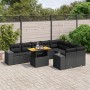 Set de sofás de jardín 10 pzas cojines ratán sintético negro de , Conjuntos de jardín - Ref: Foro24-3272791, Precio: 701,32 €...