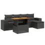Set de sofás de jardín 6 piezas y cojines ratán sintético negro de , Conjuntos de jardín - Ref: Foro24-3272609, Precio: 419,4...