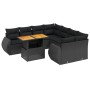 Set de sofás de jardín 8 piezas y cojines ratán sintético negro de , Conjuntos de jardín - Ref: Foro24-3272119, Precio: 622,0...