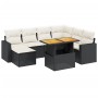 Set de sofás de jardín 8 piezas y cojines ratán sintético negro de , Conjuntos de jardín - Ref: Foro24-3275604, Precio: 481,0...