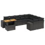 Set de sofás de jardín 10 pzas cojines ratán sintético negro de , Conjuntos de jardín - Ref: Foro24-3272798, Precio: 701,32 €...
