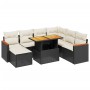 Set de sofás de jardín 8 piezas y cojines ratán sintético negro de , Conjuntos de jardín - Ref: Foro24-3276052, Precio: 472,9...