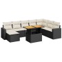 Set de sofás de jardín 8 piezas y cojines ratán sintético negro de , Conjuntos de jardín - Ref: Foro24-3275625, Precio: 528,2...