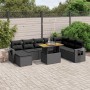 Set de sofás de jardín 8 piezas y cojines ratán sintético negro de , Conjuntos de jardín - Ref: Foro24-3275736, Precio: 600,8...