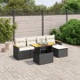 Set de sofás de jardín 6 piezas y cojines ratán sintético negro de , Conjuntos de jardín - Ref: Foro24-3273051, Precio: 354,6...