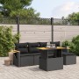 Set de sofás de jardín 6 piezas y cojines ratán sintético negro de , Conjuntos de jardín - Ref: Foro24-3273491, Precio: 398,3...