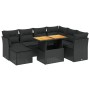 Set de sofás de jardín 8 piezas y cojines ratán sintético negro de , Conjuntos de jardín - Ref: Foro24-3275491, Precio: 533,3...