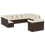 Set de sofás de jardín y cojines 12 pzas ratán sintético marrón de , Conjuntos de jardín - Ref: Foro24-3250272, Precio: 790,2...
