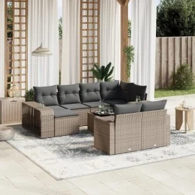 Set de sofás de jardín 11 pzas y cojines ratán sintético gris de , Conjuntos de jardín - Ref: Foro24-3228910, Precio: 589,43 ...
