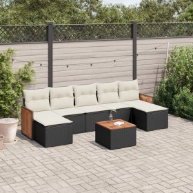 Set de sofás de jardín 8 piezas y cojines ratán sintético negro de , Conjuntos de jardín - Ref: Foro24-3227918, Precio: 402,8...