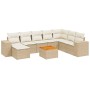 Set de sofás de jardín 9 pzas con cojines ratán sintético beige de , Conjuntos de jardín - Ref: Foro24-3257913, Precio: 623,7...