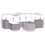 Set de sofás de jardín 7 piezas con cojines ratán PE gris de , Conjuntos de jardín - Ref: Foro24-3257880, Precio: 433,89 €, D...