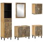 Conjunto de muebles de baño 5 piezas madera maciza de mango de , Muebles de baño - Ref: Foro24-3206316, Precio: 632,38 €, Des...