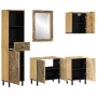Conjunto de muebles de baño 5 piezas madera maciza de mango de , Muebles de baño - Ref: Foro24-3206316, Precio: 632,38 €, Des...