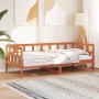 Sofá cama de madera maciza de pino marrón cera 90x200 cm de , Camas y somieres - Ref: Foro24-844408, Precio: 96,84 €, Descuen...