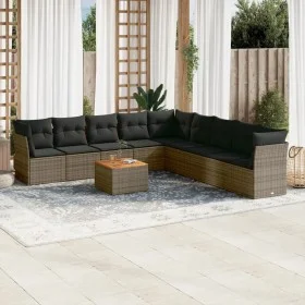 Set de sofás de jardín 10 pzas con cojines ratán sintético gris de , Conjuntos de jardín - Ref: Foro24-3256025, Precio: 573,1...